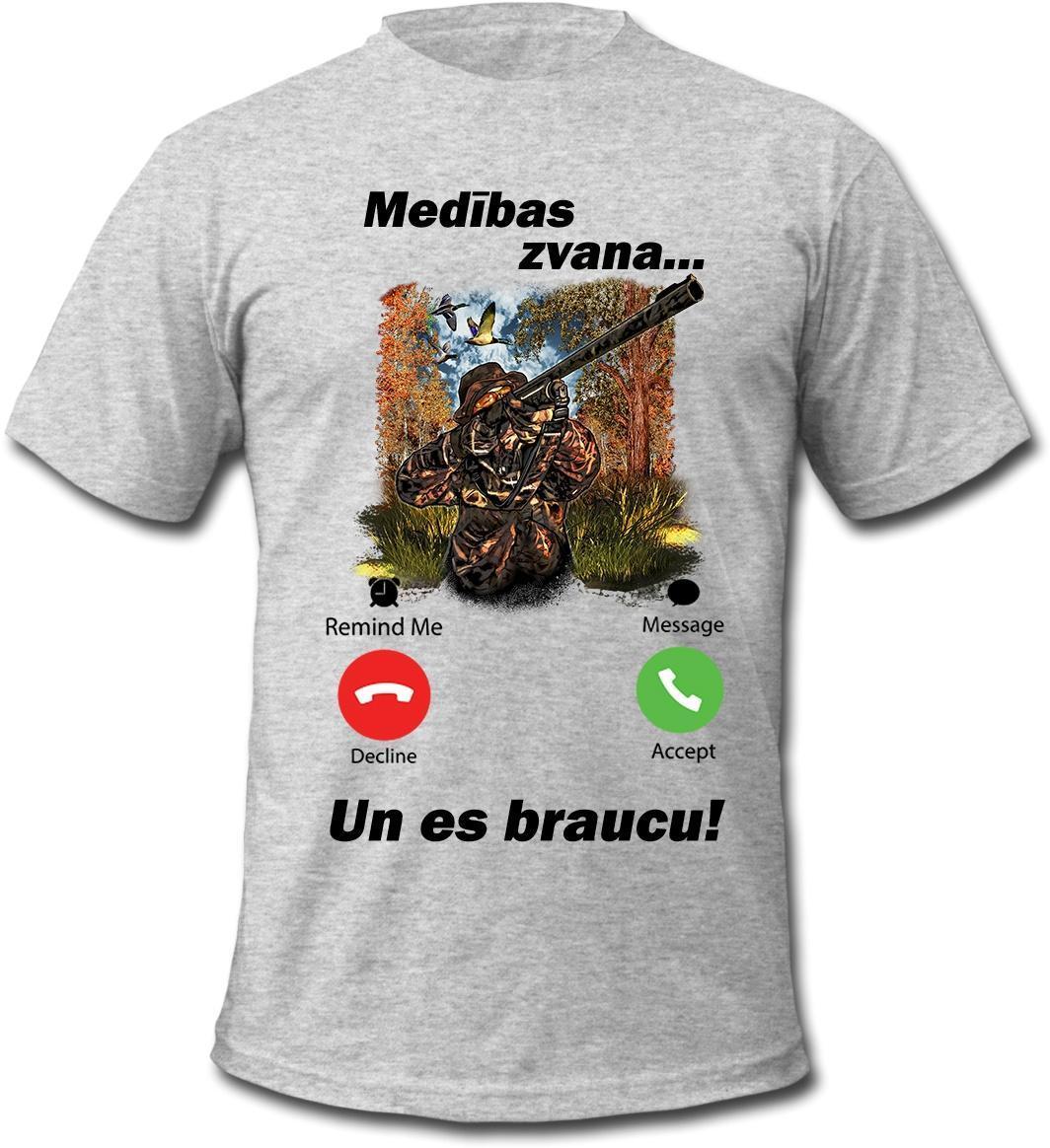 T-krekls "Medības zvana", t-krekls ar apdruku, dāvana medniekam
