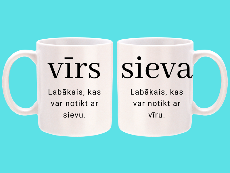 krūzīšu komplekts "Vīrs un sieva"