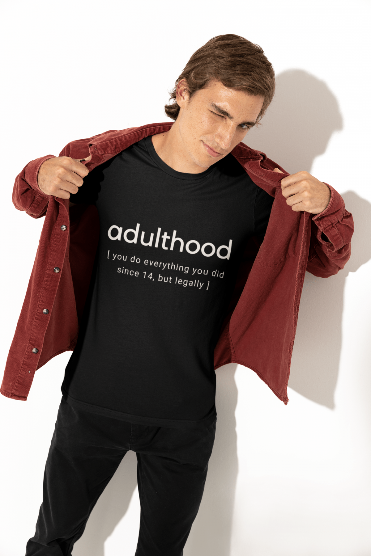 tkrekls ar apdruku Adulthood