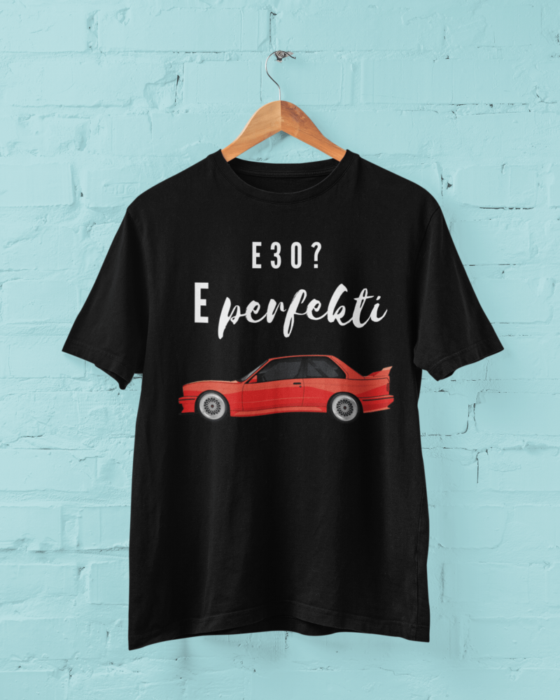 tkrekls ar apdruku "E30? Eperfekti"