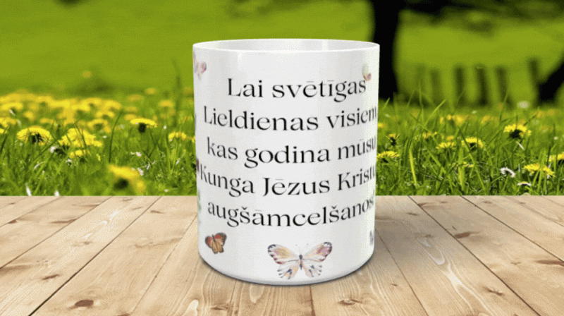 krūze "Lai svētīgas Lieldienas!"