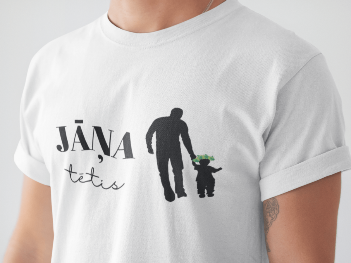 t-krekls ar apdruku “Jāņa tētis”
