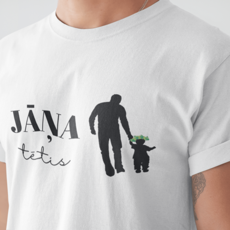 t-krekls ar apdruku “Jāņa tētis”