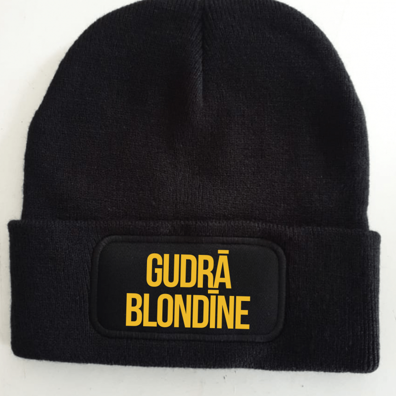cepure ar apdruku "Gudrā blondīne", lieliska dāvana