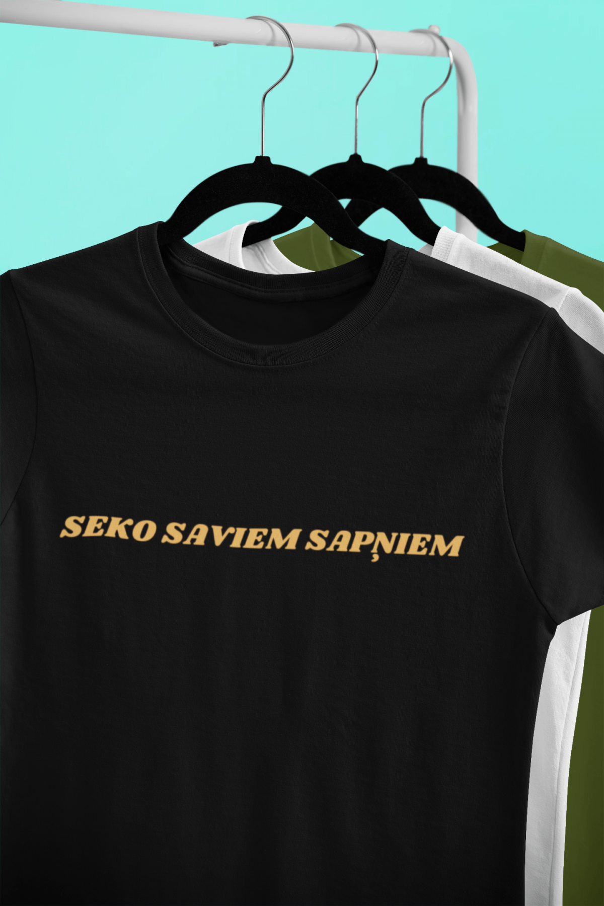 t-krekls ar apdruku "Seko saviem sapņiem", dāvana vīrietim