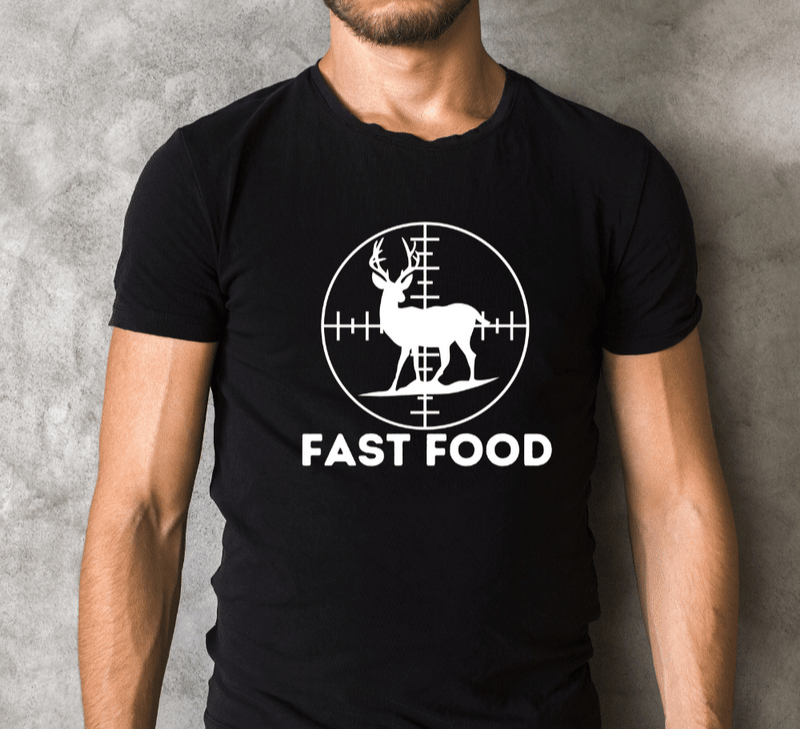 t-krekls ar apdruku “Fast food”, dāvana vīrietim