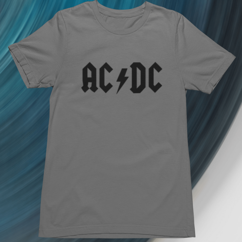 t-krekls ar apdruku “AC ϟ DC”, dāvana sievietei