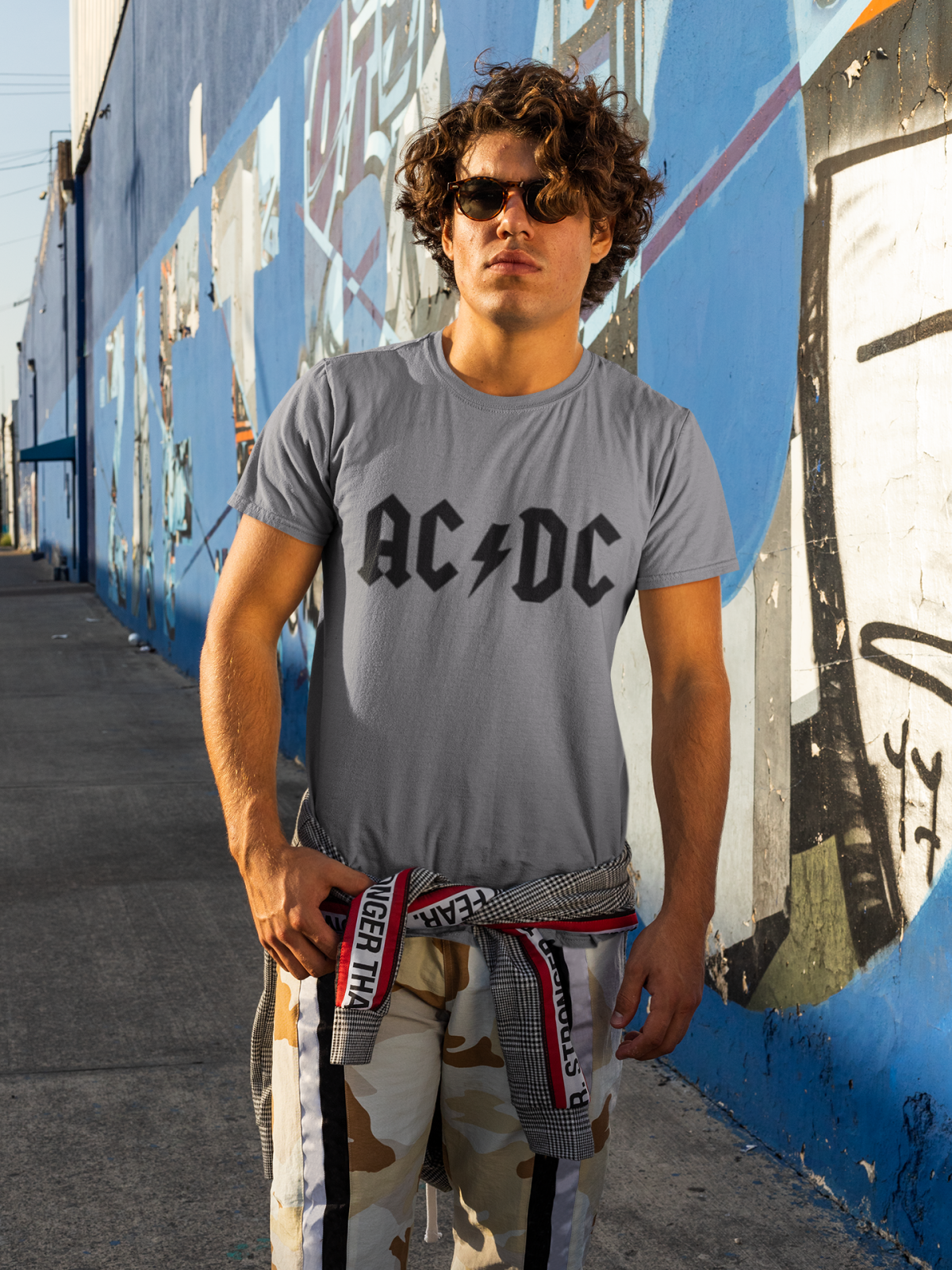 t-krekls ar apdruku “AC ϟ DC”, dāvana vīrietim