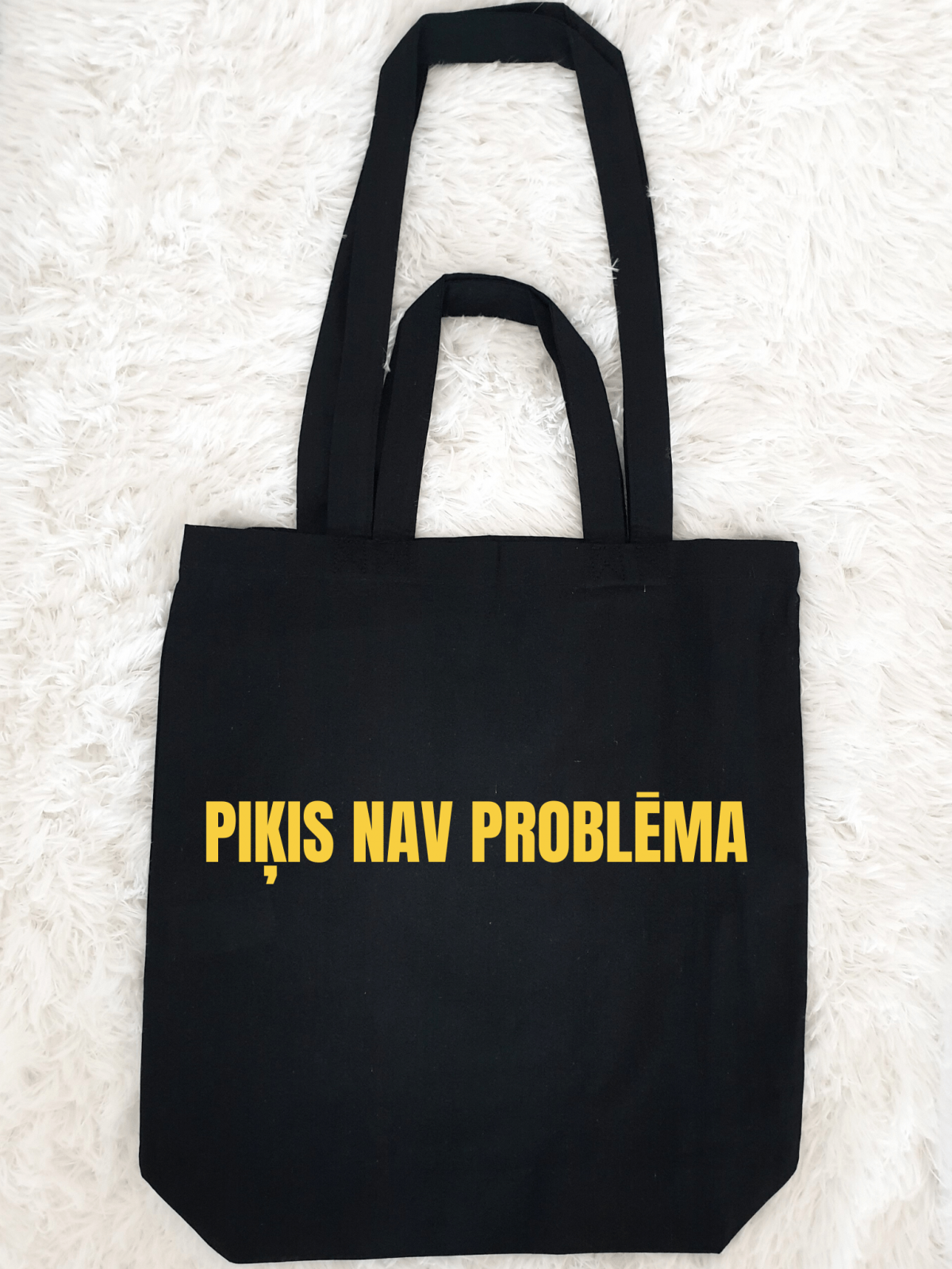 auduma soma ar apdruku "Piķis nav problēma", lieliska dāvana svētkos