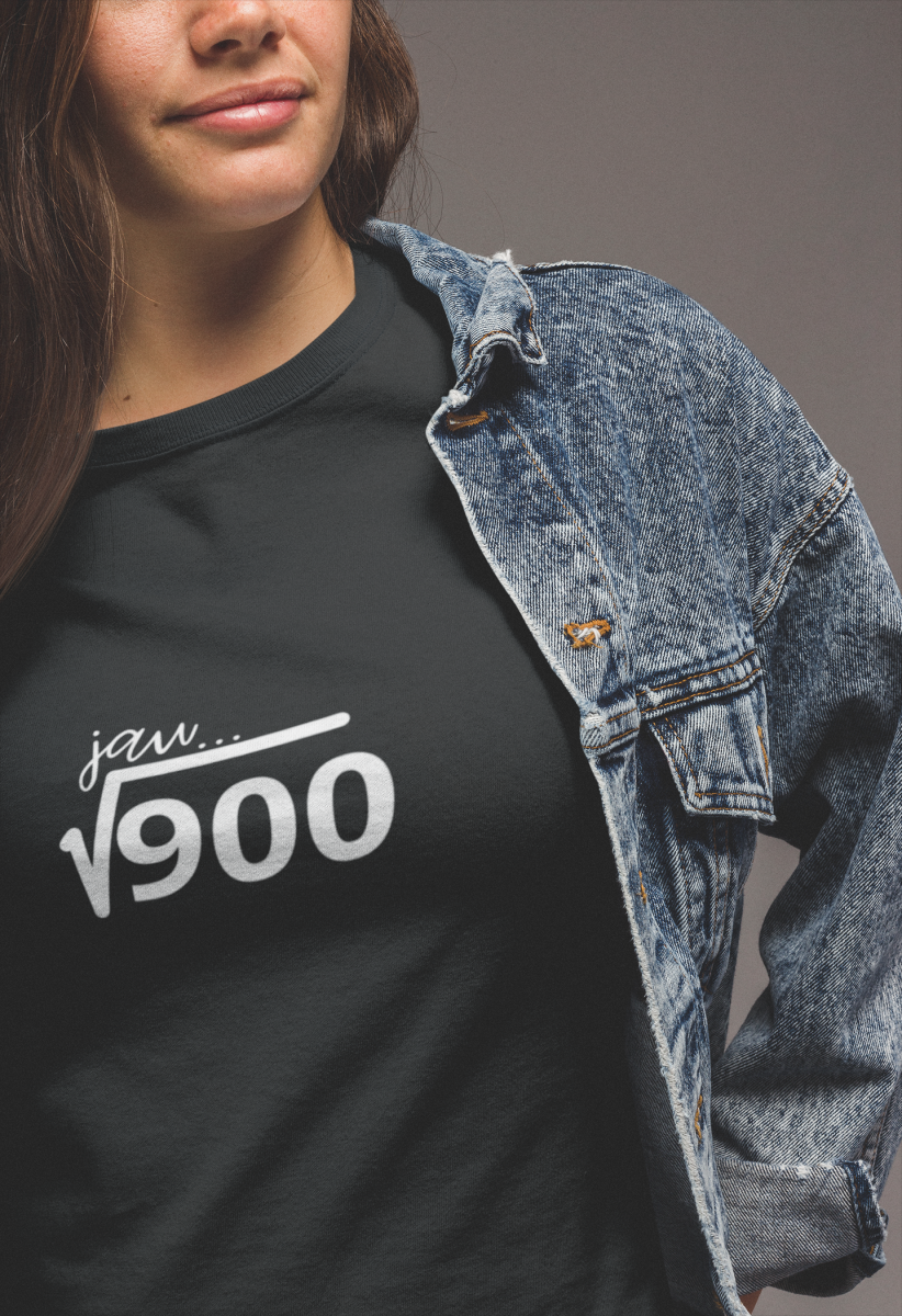t-krekls ar apdruku "Jau kvadrātsakne no 900", dāvana dzimšanas dienā, dzimšanas dienas dāvana