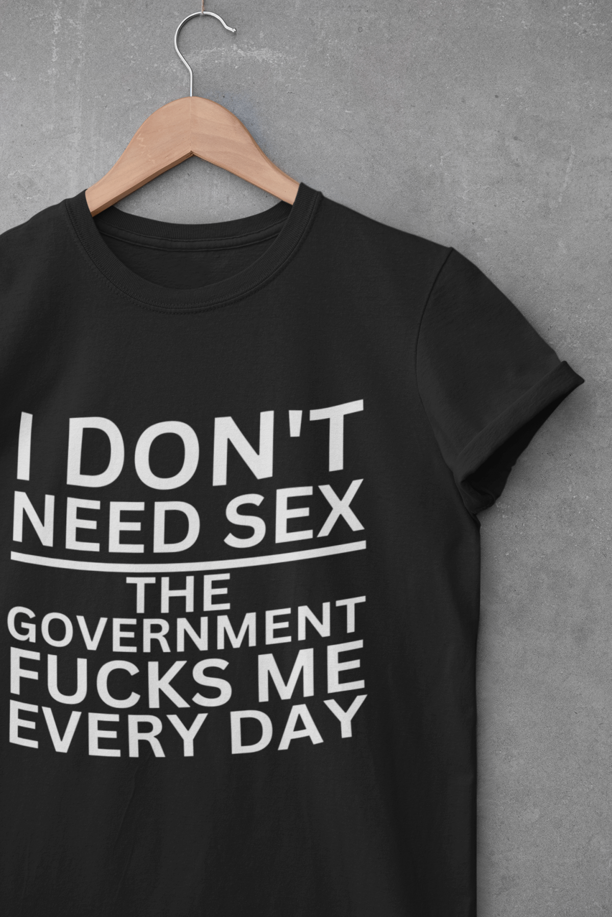 t-krekls ar apdruku "I don't need sex", dāvana sievietei