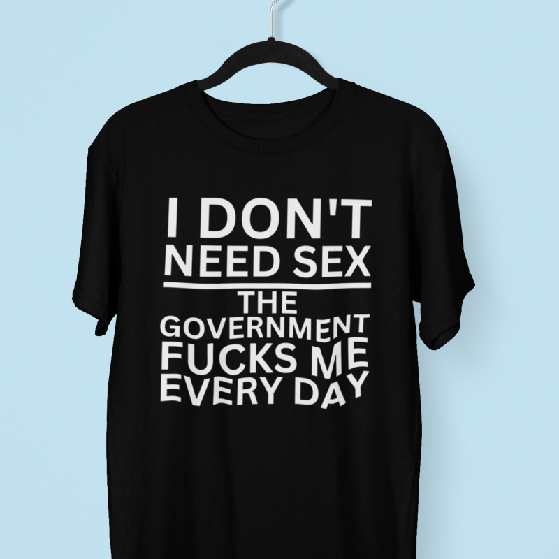 t-krekls ar apdruku "I don't need sex", dāvana vīrietim