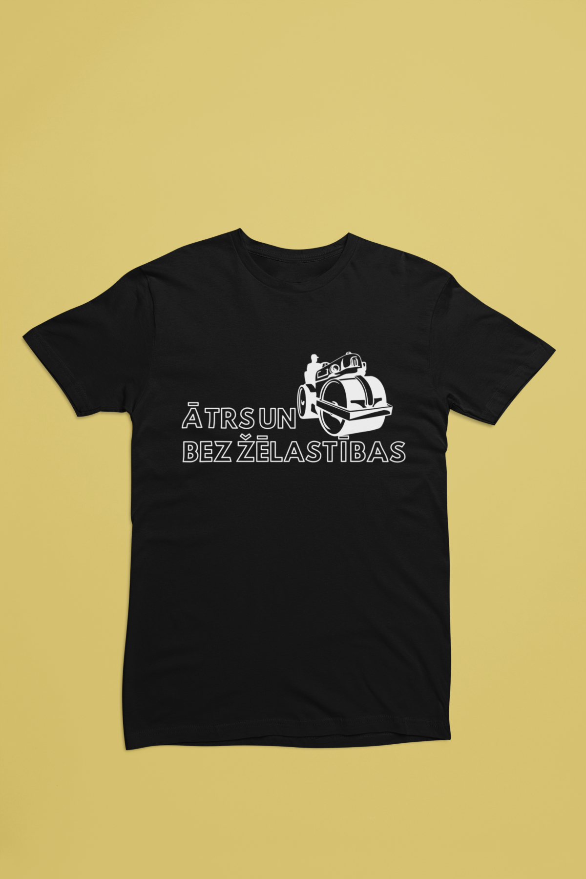 t-krekls ar apdruku "Ātrs un bez želastības", dāvana vīrietim