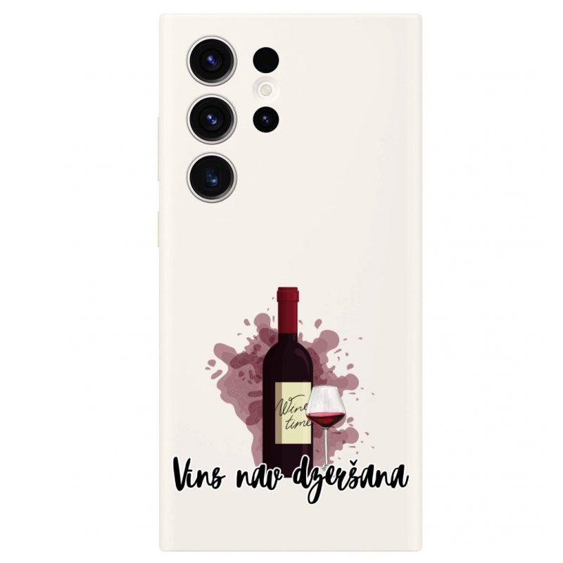 telefona vāciņš ar apdruku "Vīns nav dzeršana", lieliska dāvana