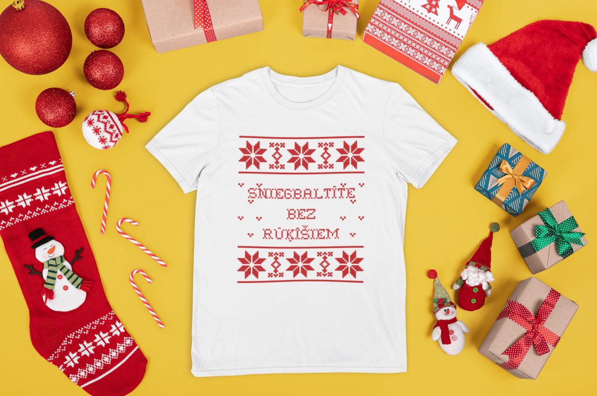 t-krekls ar apdruku "Sniegbaltīte bez rūķīšiem", dāvana sievietei, dāvana Ziemassvētkos