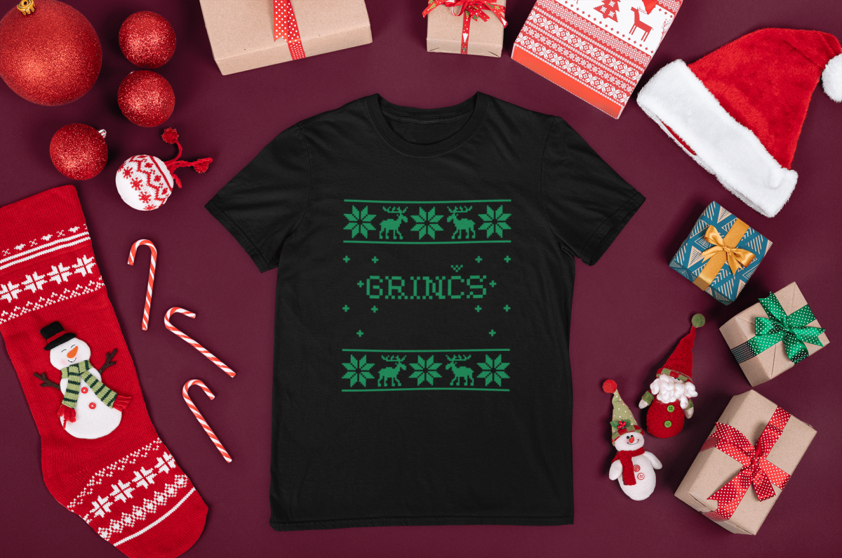 t-krekls ar apdruku "Grinčs", dāvana vīrietim, dāvana Ziemassvētkos