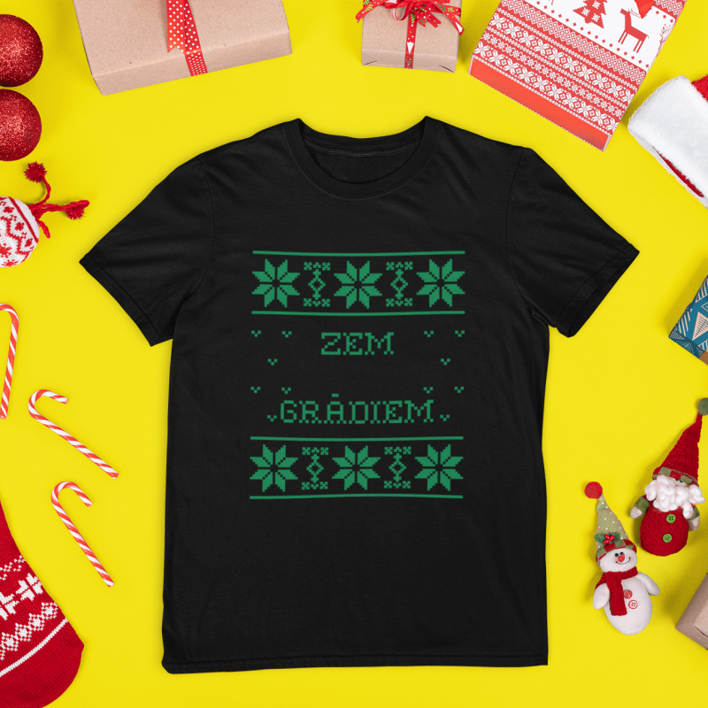 t-krekls ar apdruku "Zem grādiem", dāvana vīrietim, dāvana Ziemassvētkiem