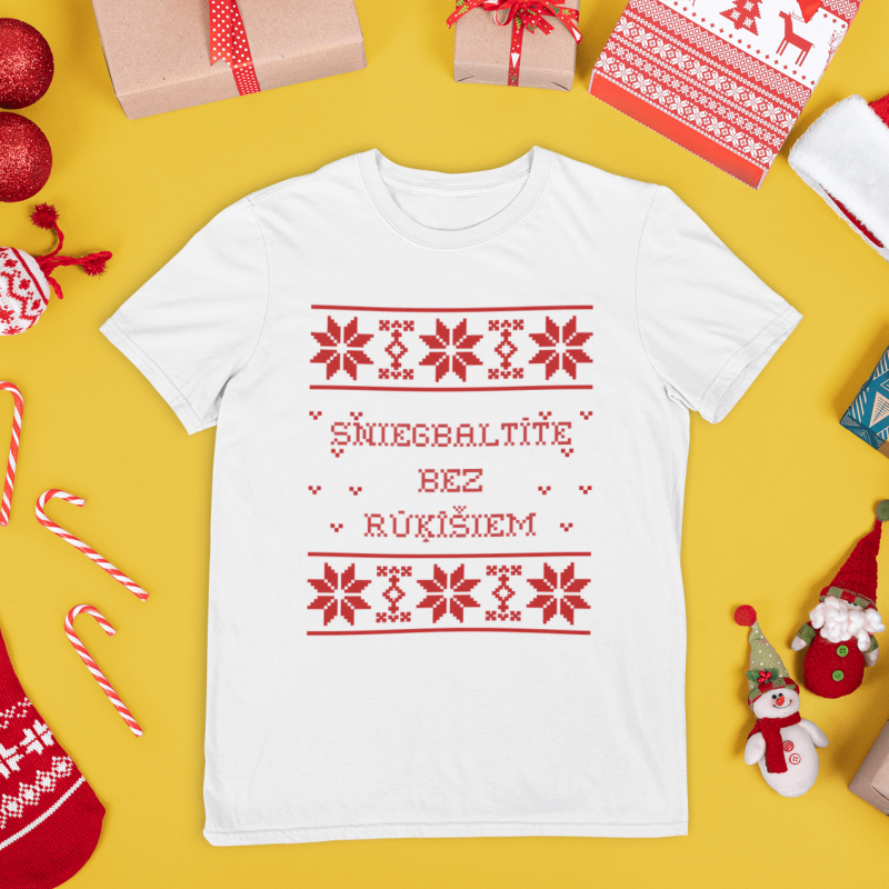 t-krekls ar apdruku "Sniegbaltīte bez rūķīšiem", dāvana sievietei, dāvana Ziemassvētkos